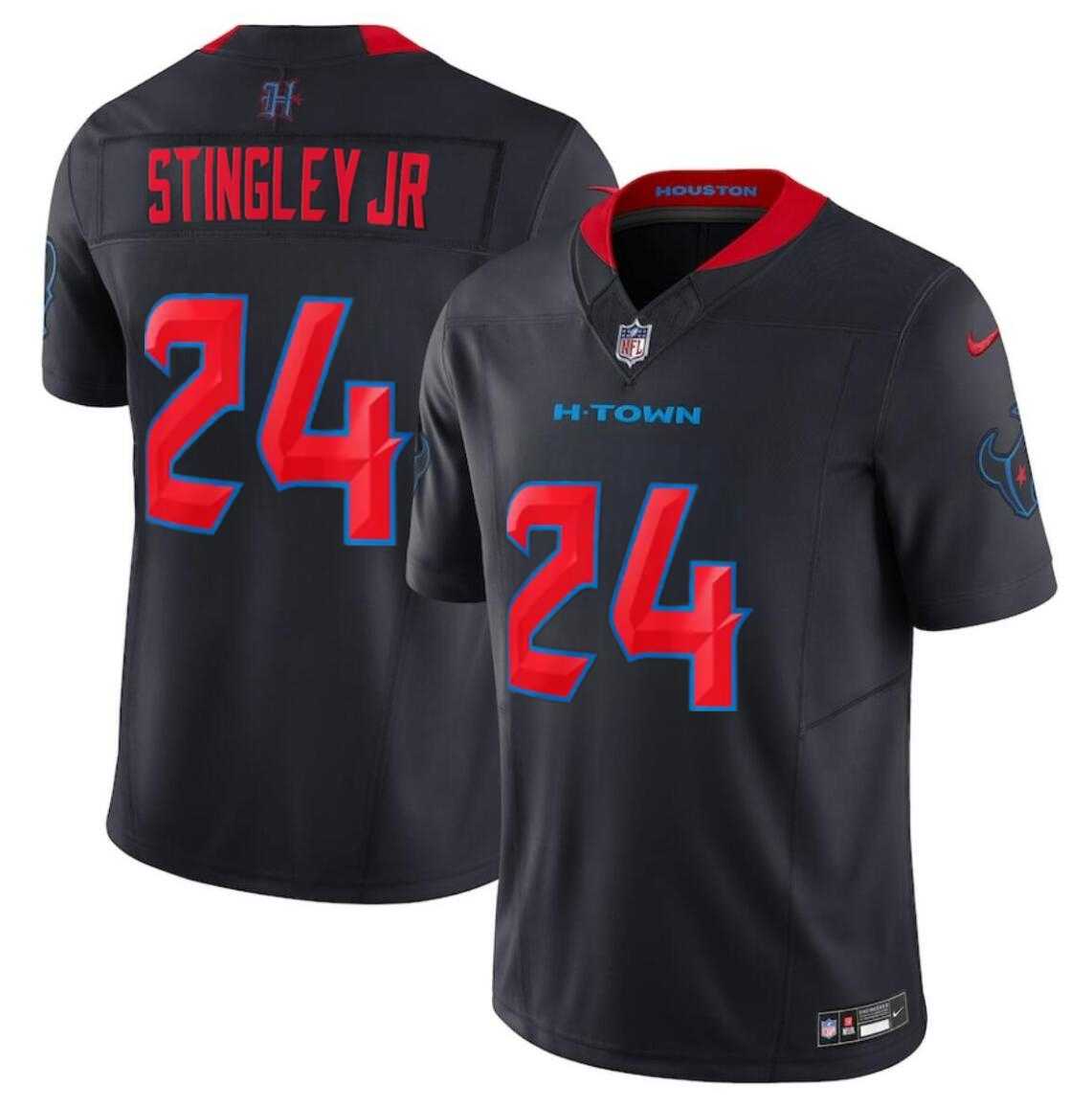 Mens Houston Texans #24 Derek Stingley Jr. Navy 2024 2nd Alternate F.U.S.E Vapor Football Stitched Jersey Dzhi->->NFL Jersey